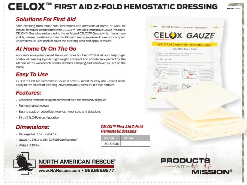 Gaze com agente hemostático